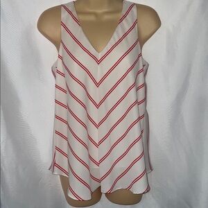 Cynthia Rowley Red and White Striped Tank Top